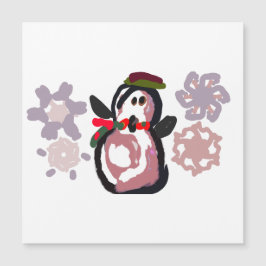 Penguin Winter  Magnetkarte