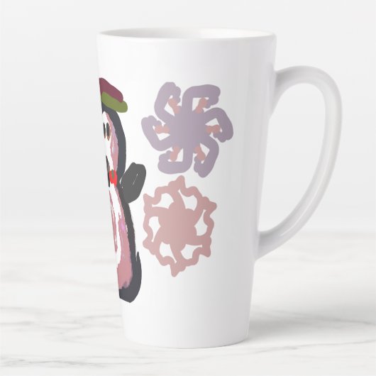 Penguin Winter  Milchtasse (Rechts)