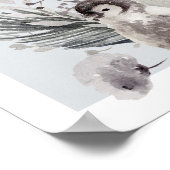 Penguin Winter Onederland Geburtstagszeichen Poster (Ecke)