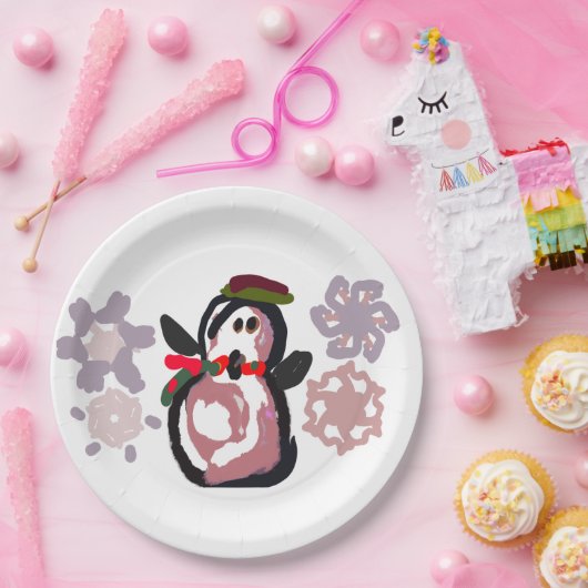 Penguin Winter  Pappteller (Party)