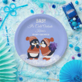 Penguin Winter Snow Birthday Baby Shower Cold Pappteller (Party)