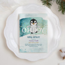 Penguin Winter Thema Niedlich Baby Boy Dusche