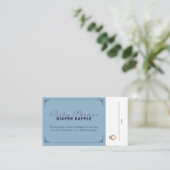 Penguin Winter Wonderland Raffle Ticket - Blau Begleitkarte (Stehend Vorderseite)