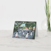 Penguin Winterwunderland Grußkarten Feiertagskarte (Rückseite)