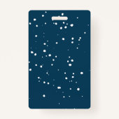 Penguin with Hot Cocoa Winter Blue Hall Pass Badge Ausweis (Rückseite)