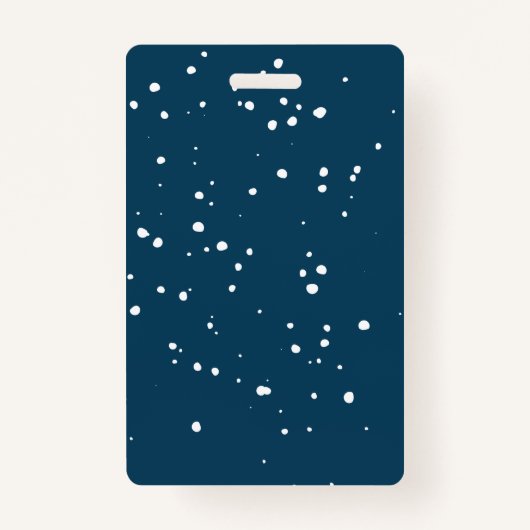 Penguin with Hot Cocoa Winter Blue Hall Pass Badge Ausweis (Rückseite)