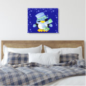Penguin Wrapped Canvas Leinwanddruck (Insitu (Schlafzimmer))