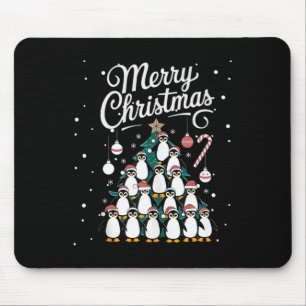 Penguin Xmas Tree Penguine Weihnachtsbaum Merry Ch Mousepad