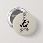 Penguine distributing christmas gifts button (Vorne & Hinten)