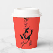 Penguine distributing christmas gifts pappbecher (Rückseite)