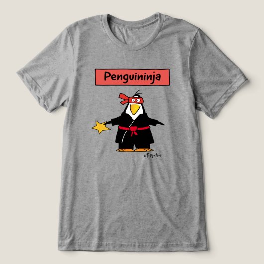 PENGUINJA Pinguin ninja von Sandra Boynton T-Shir Tri-Blend Shirt (Design Vorderseite)