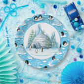 Penguins At Play Paper Plate Pappteller (Party)