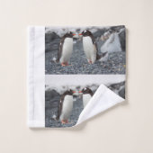 Penguins Badetuch Set (Waschlappen)