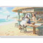 Penguin's Beach Bar Aufkleber (Vorderseite)