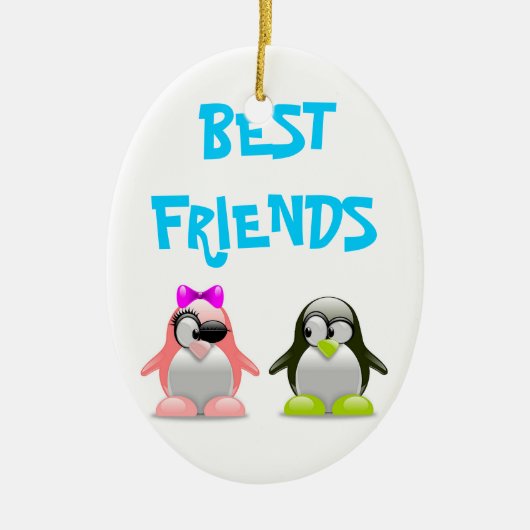 PENGUINS "BEST FRIENDS" KERAMIK ORNAMENT (Vorne)