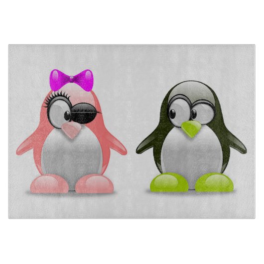 PENGUINS "BEST FRIENDS" SCHNEIDEBRETT (Vorderseite)