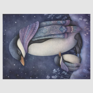 Penguins Boho Mystical Art Seidenpapier