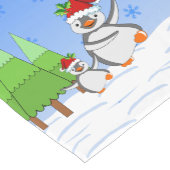 Penguins Christmas Kurzer Tischläufer (Ecke)