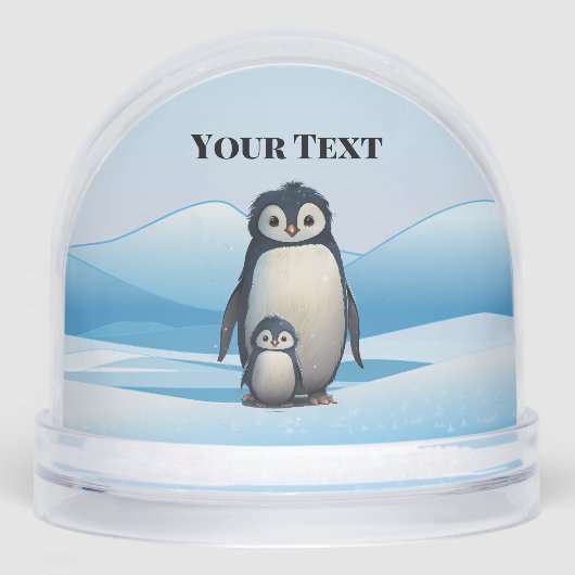 Penguins Design Snow Globe Schneekugeln (Vorderseite)