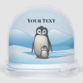 Penguins Design Snow Globe Schneekugeln (Rückseite)