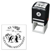 Penguins Ex Libris Library Book Name #1 Round Permastempel (Beispiel)