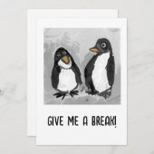 Penguins Feiertagskarte (Vorne/Hinten)