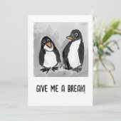 Penguins Feiertagskarte (Stehend Vorderseite)