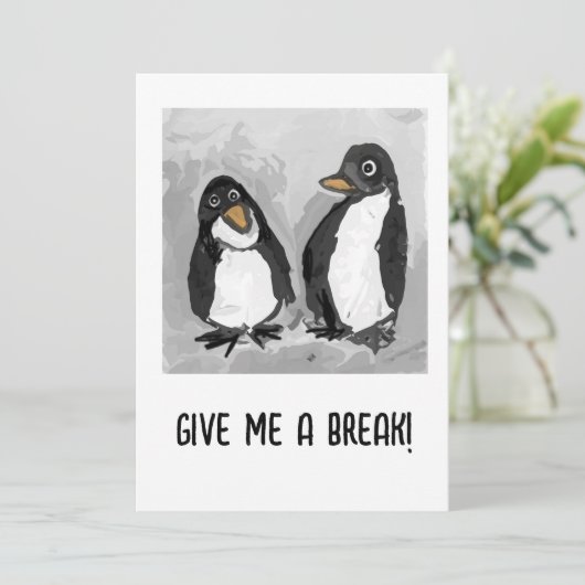 Penguins Feiertagskarte (Stehend Vorderseite)