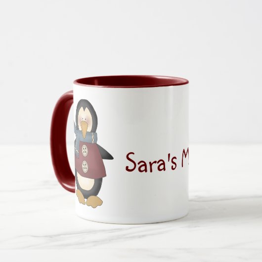 Penguins-Gewohnheits-Tasse Tasse (Vorderseite Links)