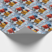 Penguins Ice Skating Geschenkpapier (Ecke)