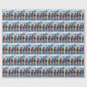 Penguins Ice Skating On an Arctic Lake Geschenkpapier (Flach)