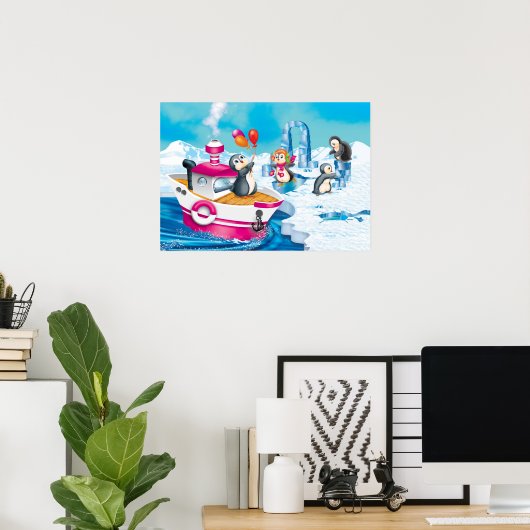 penguins in Antarctica Poster (Heimbüro)