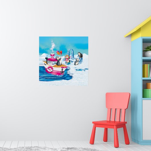 penguins in Antarctica Poster (Kinderzimmer 1)