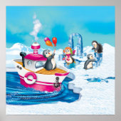 penguins in Antarctica Poster (Vorne)