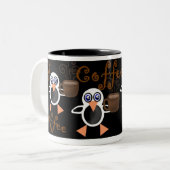 Penguins-Kaffee-Tasse Zweifarbige Tasse (Vorderseite Links)