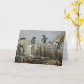 Penguins Karte (Gelbe Blume)