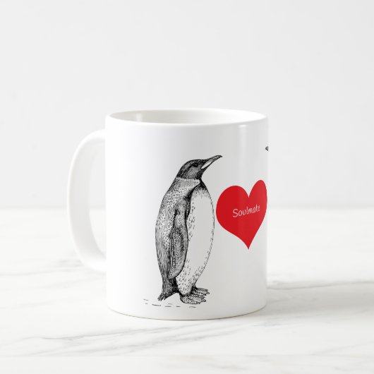 Penguins-Liebe für immer Kaffeetasse (Vorderseite Links)