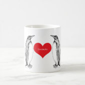 Penguins-Liebe für immer Kaffeetasse (Mittel)