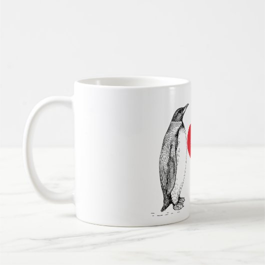 Penguins-Liebe für immer Kaffeetasse (Links)