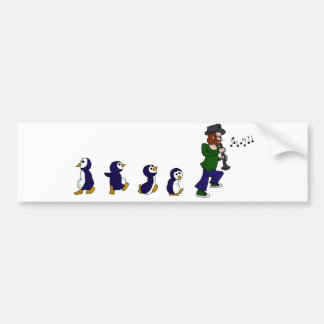 Penguins-Liebe-Jazz Autoaufkleber