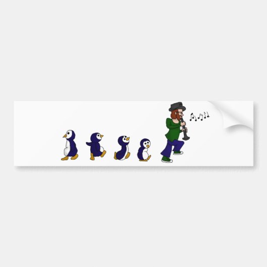 Penguins-Liebe-Jazz Autoaufkleber (Vorne)