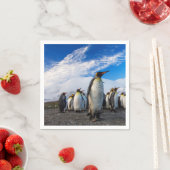 Penguins Marching Blue Sky Serviette (Beispiel)