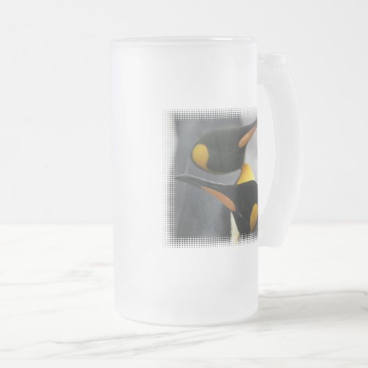 Penguins-mattierte Bier-Tasse Mattglas Bierglas (VorderseiteRechts)