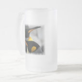 Penguins-mattierte Bier-Tasse Mattglas Bierglas (Vorderseite Links)