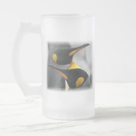 Penguins-mattierte Bier-Tasse Mattglas Bierglas (Links)