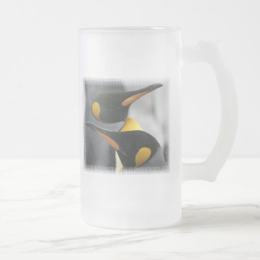 Penguins-mattierte Bier-Tasse Mattglas Bierglas (Rechts)