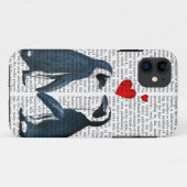 Penguins mit Liebe-Herzen Case-Mate iPhone Hülle (Rückseite (Horizontal))