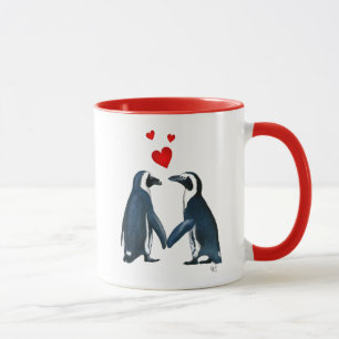 Penguins mit Liebe-Herzen Tasse