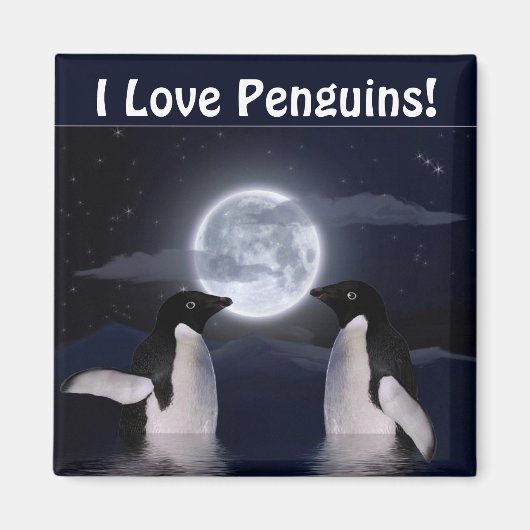 PENGUINS & MOON Art Magnet (Vorne)