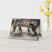 Penguins Mother’s Day Karte (Gelbe Blume)